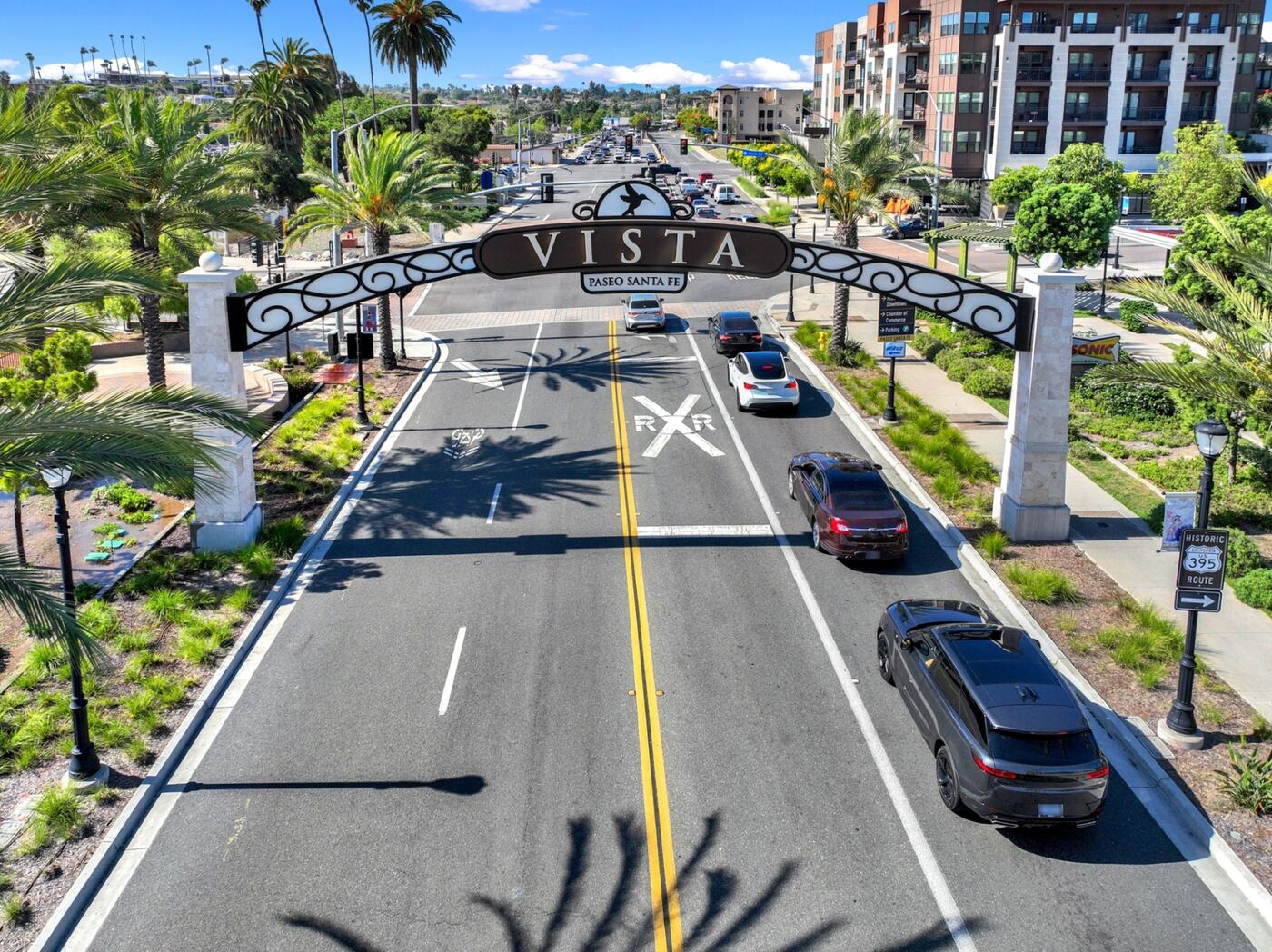 Vista, California gateway arch - serving remote bookkeeping clients nationwide